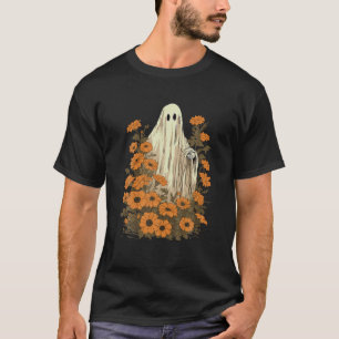 Camiseta Fantasma Floral Vintage En El Bosque Gótico Ha