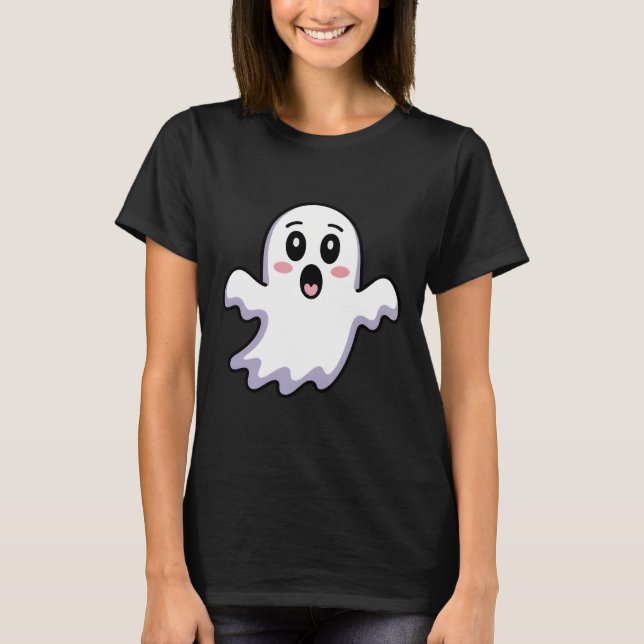 Camiseta fantasma | Funny Kawaii Halloween Ghost (Anverso)