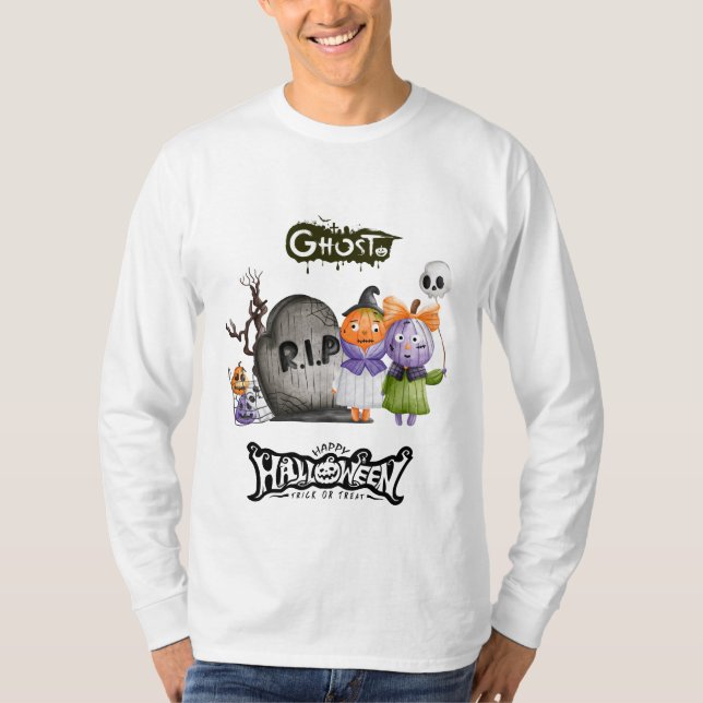 Camiseta fantasma, graciosa camiseta para niños de (Anverso)