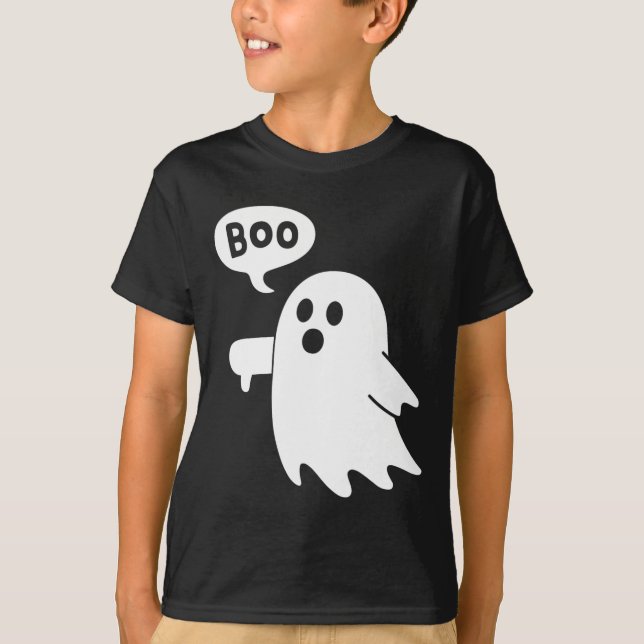 Camiseta Fantasma gritando a boo desaprobando a Fantasma Ha (Anverso)