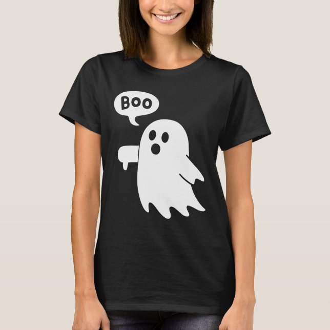 Camiseta Fantasma gritando a boo desaprobando a Fantasma Ha (Anverso)