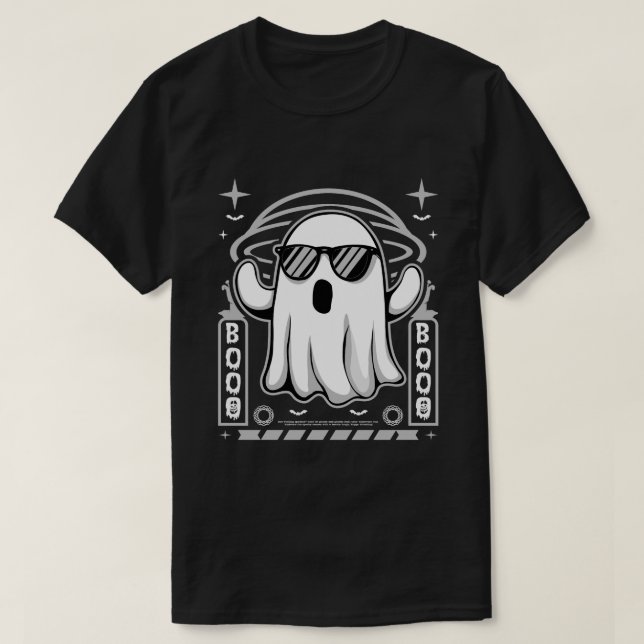 Camiseta Fantasma Guay Con Gafas De Sol Fantasma Boo Hallow (Diseño del anverso)