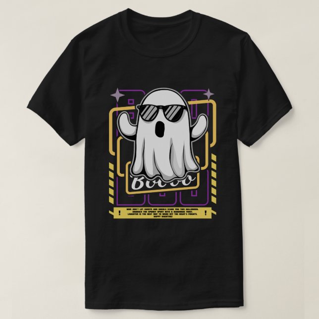 Camiseta Fantasma Guay Con Gafas De Sol Gracioso Boo De Hal (Diseño del anverso)