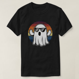 Camiseta Fantasma Guay Con Gafas De Sol Halloween Retro Sun