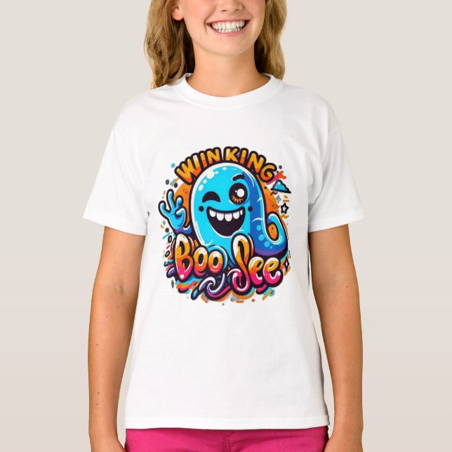 Camiseta Fantasma guiñando Boo Jee (Anverso)