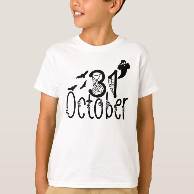 Camiseta Fantasma Halloween 31 de octubre (Anverso)