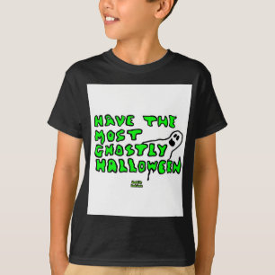 Camiseta Fantasma Halloween Boys Black Basic T Shirt