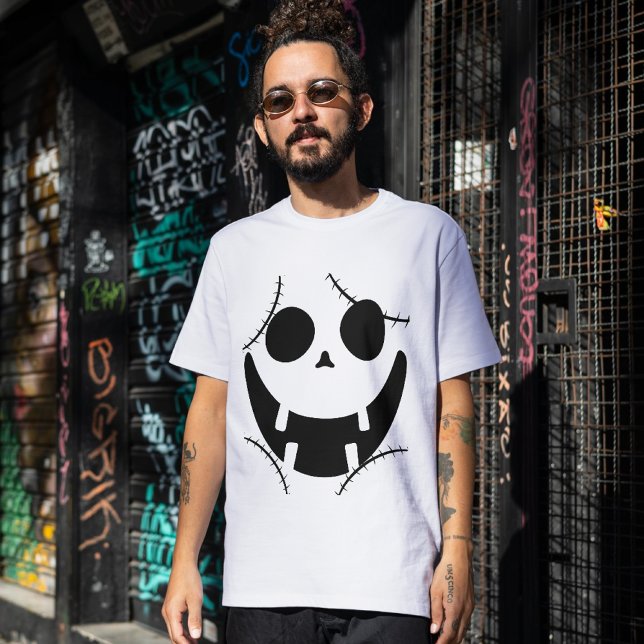 Camiseta Fantasma Halloween cara de calabaza de jack-o-lant (Subido por el creador)