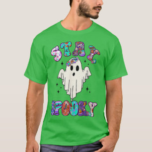 Camiseta Fantasma Halloween lindo Fantasma Floral Halloween