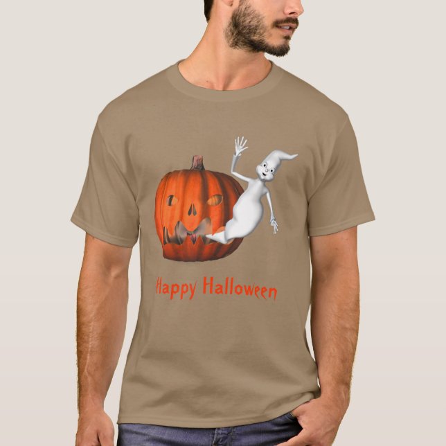 Camiseta Fantasma Jack O Lantern Funny Halloween (Anverso)