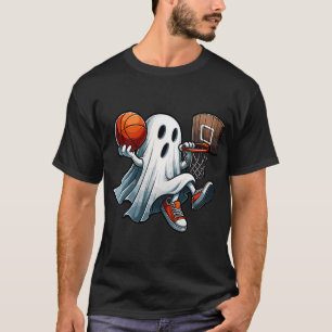 Camiseta Fantasma Jugando Basketball Dunk Halloween Costume