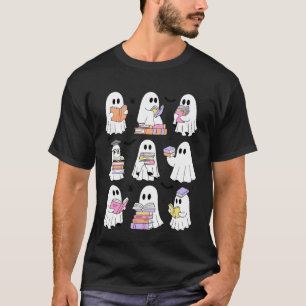 Camiseta Fantasma libresco Amante de los libros Retro tempo