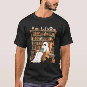 Camiseta Fantasma libresco gato de biblioteca bibliófilo am