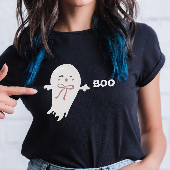 Camiseta Fantasma lindo con boo de Bow (Subido por el creador)