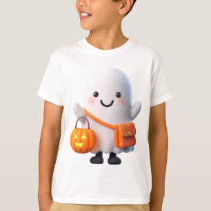 Camiseta Fantasma Lindo con Calabaza – Halloween para Niños