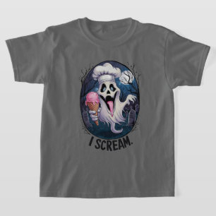 Camiseta Fantasma lindo con helado Halloween