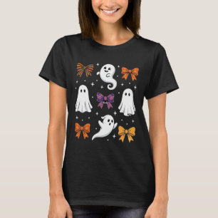Camiseta Fantasma Lindo con Lazos Diseño de Halloween_1