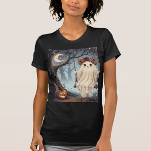 Camiseta Fantasma lindo en la celebración de Halloween con 
