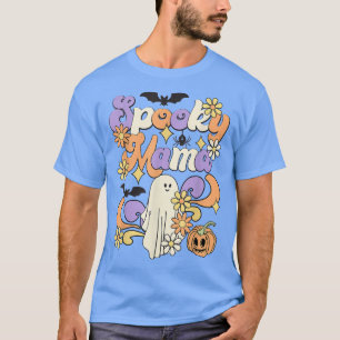Camiseta Fantasma Mamá Floral Fantasma Boo Mamá Y Babe Coin