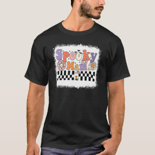 Camiseta Fantasma Mamá Floral Fantasma Boo Mamá Y Minijuego