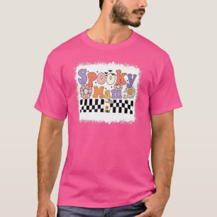 Camiseta Fantasma Mamá Floral Fantasma Boo Mamá Y Minijuego