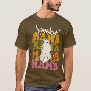 Camiseta Fantasma Mamá Hippie Fantasma Retro Groovy Hallo