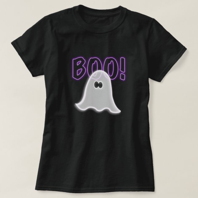Camiseta Fantasma Morado Semitransparente Total (Diseño del anverso)