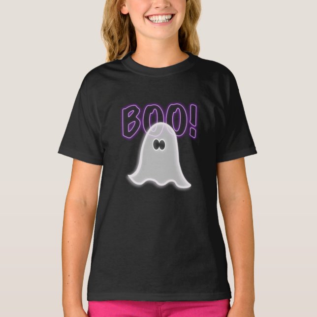Camiseta Fantasma Morado Transparente Total (Anverso)