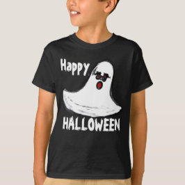Camiseta Fantasma negra blanca de Halloween