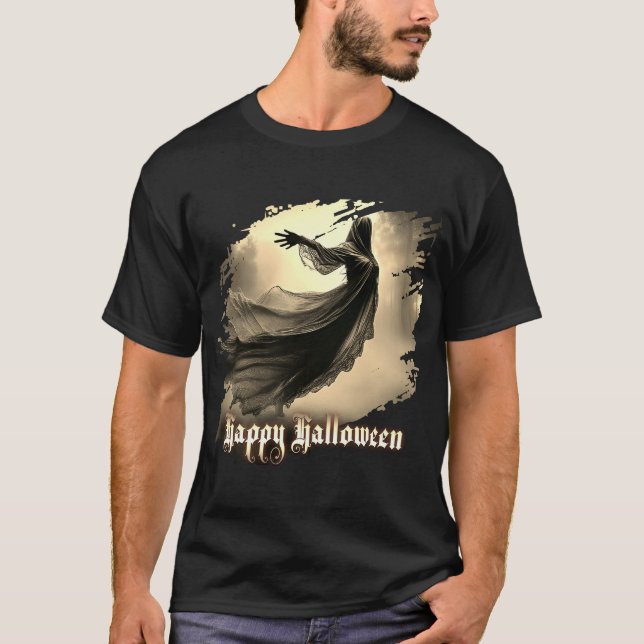 Camiseta Fantasma negra en Hellscape - Halloween (Anverso)
