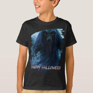 Camiseta Fantasma negro en un paisaje infernal - Halloween