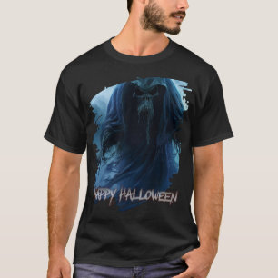 Camiseta Fantasma negro en un paisaje infernal - Halloween