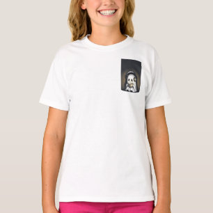 Camiseta Fantasma Oyente Leyendo Libro Niños