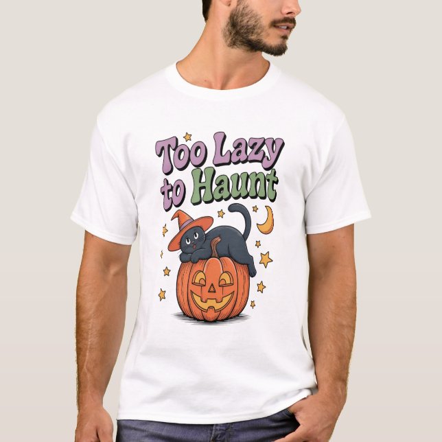 Camiseta Fantasma Perezoso de Halloween (Anverso)