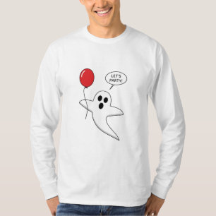 Camiseta Fantasma Personalizado con globo rojo