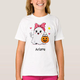 Camiseta Fantasma Personalizado para Niña Pequeña