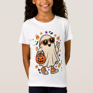 Camiseta Fantasma Retro Cool con Gafas de Sol Truco