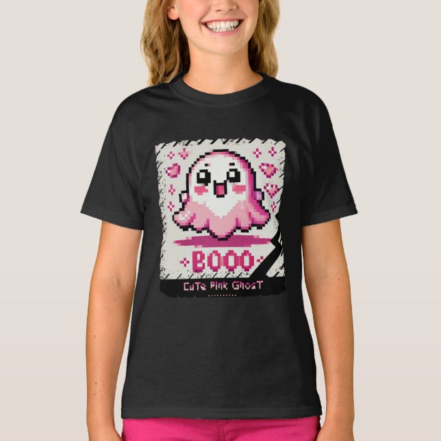 Camiseta Fantasma rosa lindo: chica dulce y espumoso (Anverso)