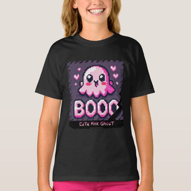 Camiseta Fantasma rosa lindo: chica dulce y espumoso (Anverso)