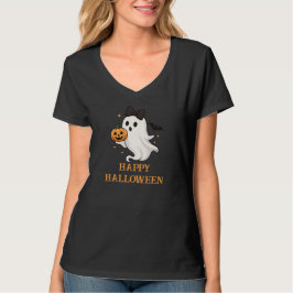 Camiseta Fantasma suave con barba y calabaza | Halloween