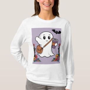 Camiseta Fantasma suave con café y bolso elegante