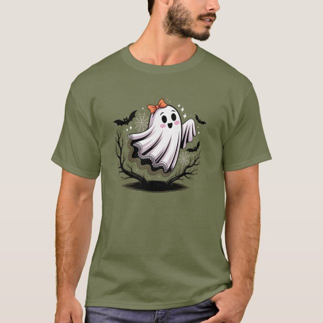 Camiseta Fantasma suave con encaje de barro - Halloween esp (Anverso)