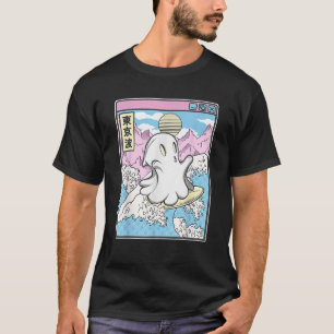 Camiseta Fantasma Surfista En Olas Japonesas Anime Kawaii V