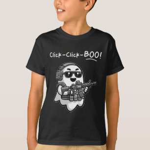 Camiseta Fantasma táctica divertida haga clic en Boo Hallow