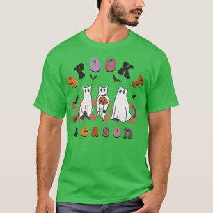 Camiseta Fantasma Temporada Fantasma Gato Negro Enamorado G