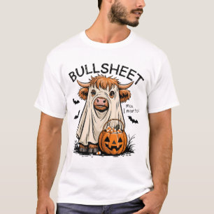 Camiseta Fantasma Vaca Halloween Espada Moo Vestido Animal