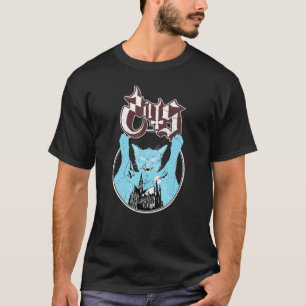 Camiseta Fantasma Vintage Halloween Meow Amigo Gato Roca Fa