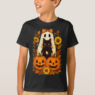 Camiseta Fantasma vintage lindo de Halloween sosteniendo ga