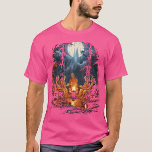 Camiseta Fantasma Vintage Y Esqueleto Por El Campamento De 