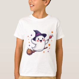 Camiseta Fantasma Volador con Caramelo Halloween